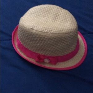 Girls pink and baze hat